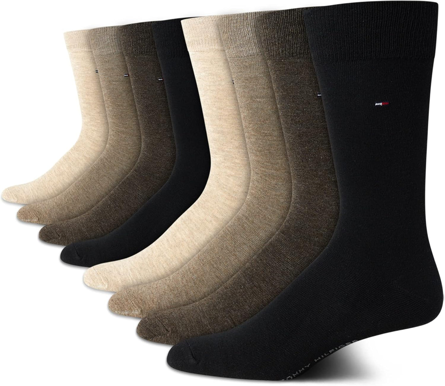 Tommy Hilfiger Men's Cushioned Breathable Dress Socks - 8 Pack