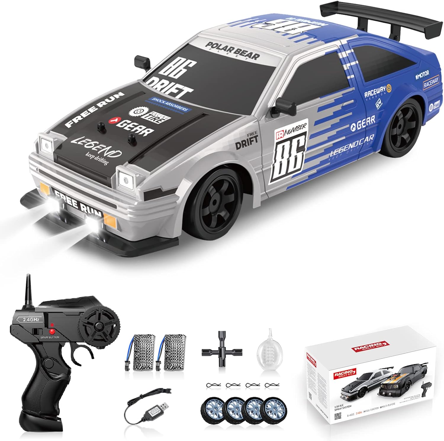 RC Drift Car 2.4GHz 1:16 Scale High Speed Remote Control Vehicle