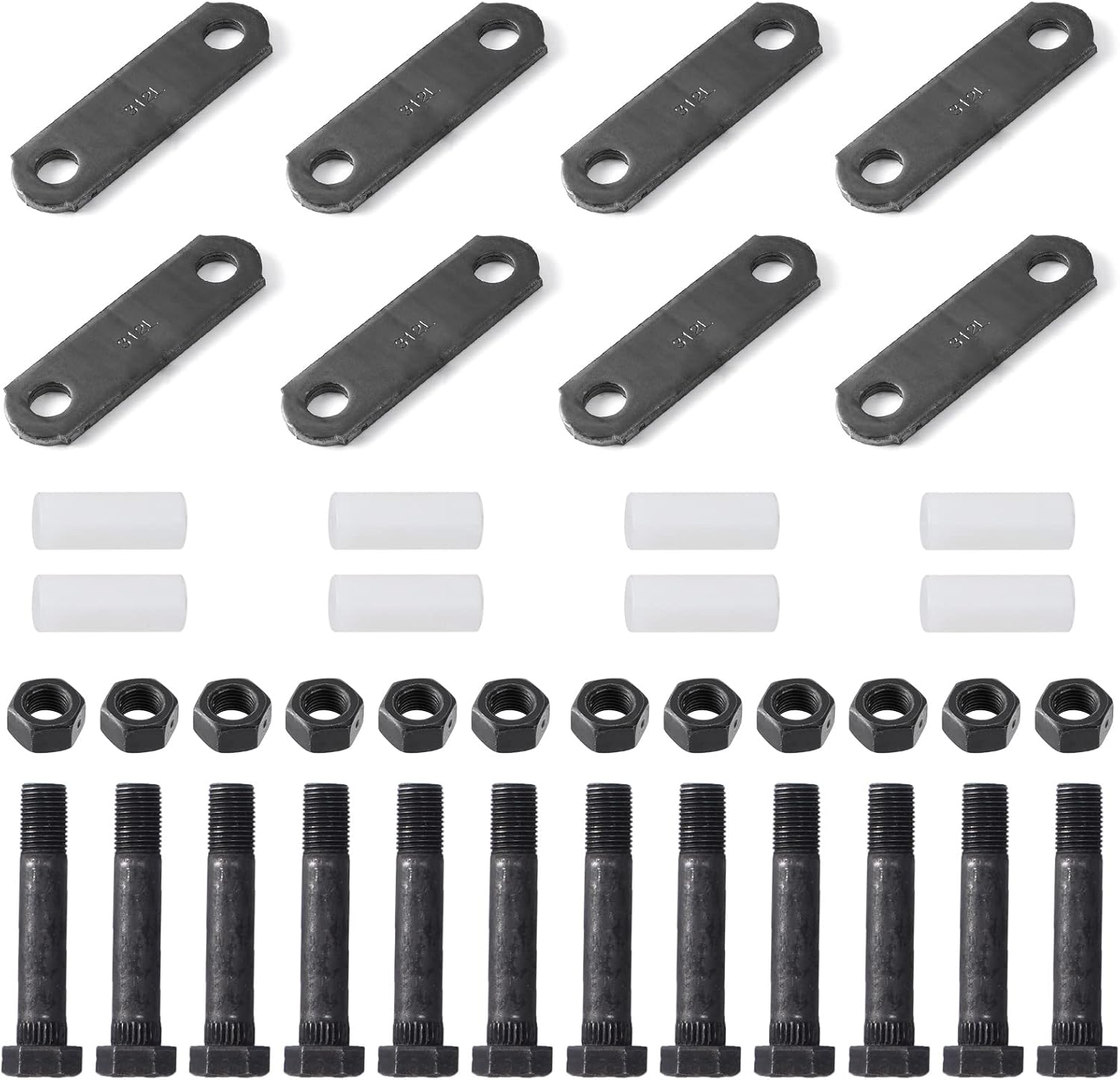 2 Pack Trailer Shackle Kit for Tandem Axle Suspension Systems
