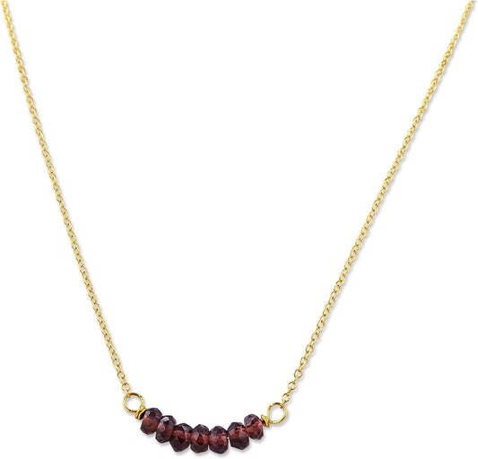 Personalized Birthstone Bar Necklace for Women and Girls