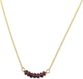 Birthstone Bar Necklace for Women - Garnet 14k Gold Fill 18in
