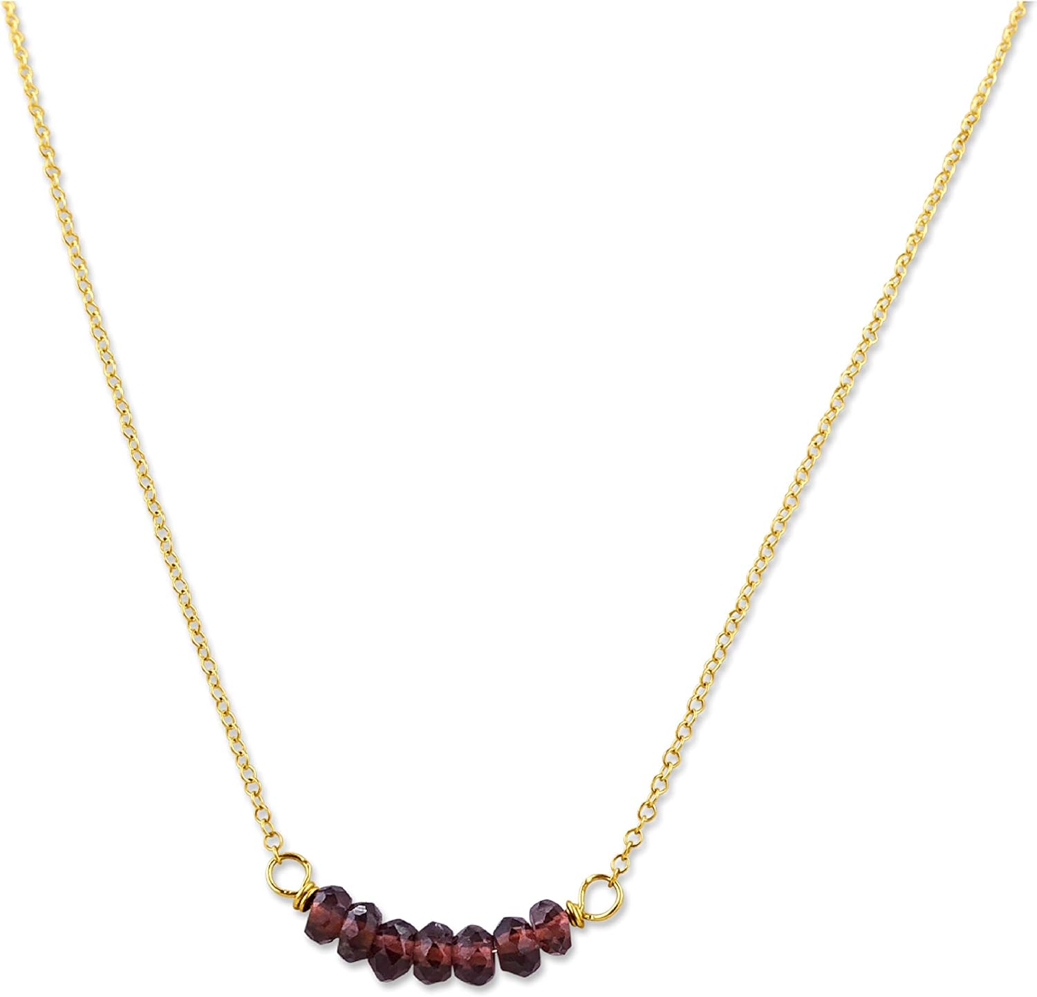 Personalized Birthstone Bar Necklace for Women and Girls