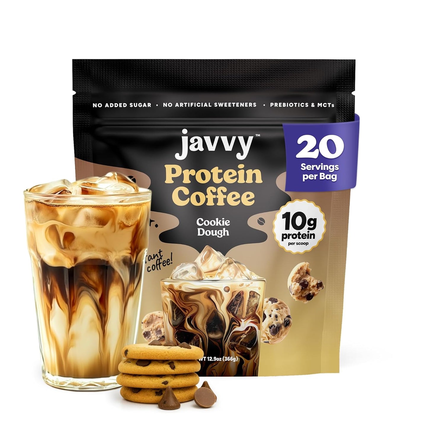 Cookie Dough Protein Iced Coffee - Premium Whey Protein Blend