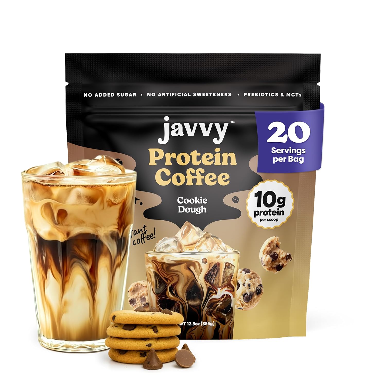 Cookie Dough Protein Iced Coffee - Premium Whey Protein Blend