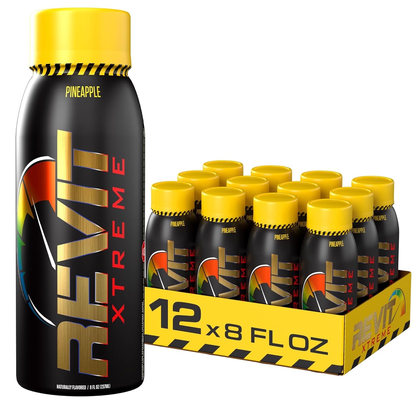 Steel Revit Xtreme Energy Drink Pineapple 8oz - All-Day Boost