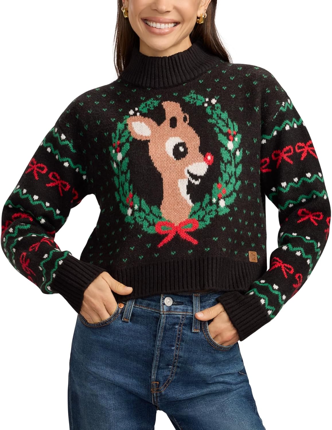 Tipsy Elves Women's Knit Cropped Christmas Sweaters for Fun