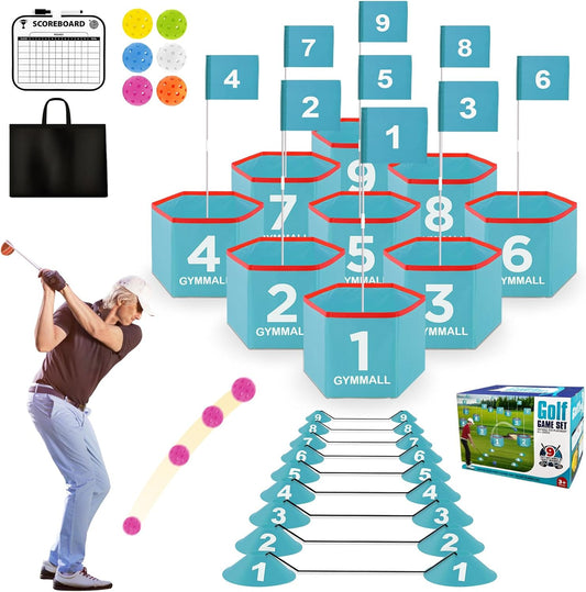 Portable 9-Hole Golf Game Set - Fun for All Ages!