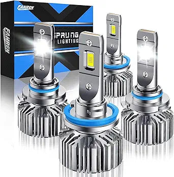 FAHREN 9005/HB3 H11/H9/H8 Light Bulbs Combo for Brightness