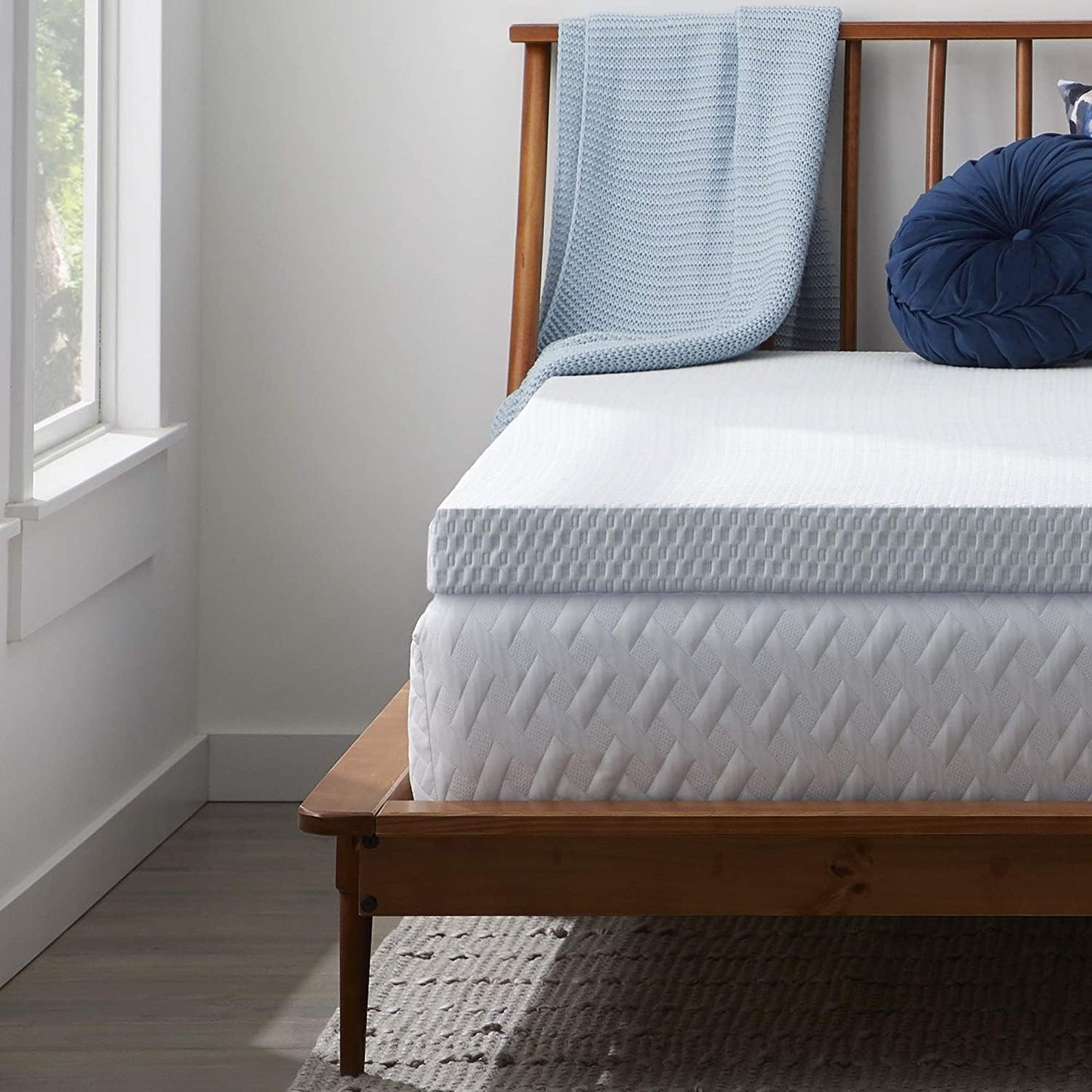 LUCID 2 Inch Gel Memory Foam Mattress Topper with Cover Review