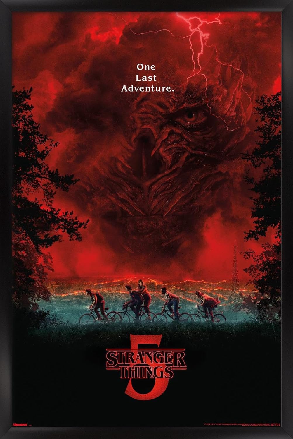 Netflix Stranger Things Season 5 Wall Poster - Black Framed Art