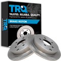 TRQ Rear Brake Rotors Set Compatible with 2001-2007 GM Vans - Reliable