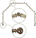 Bay Window Curtain Rod - Antique Brass by Rod Desyne