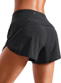 Mid Waisted Running Shorts for Women - Soft Feathery-Fit Shorts