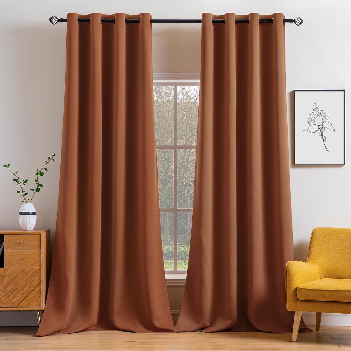 MIULEE Blackout Curtains 96 Inches Long for Room Darkening