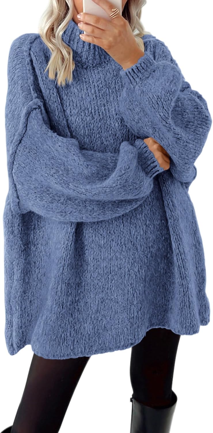 Oversized Mock Neck Cable Knit Sweater for Women in Fall 2025