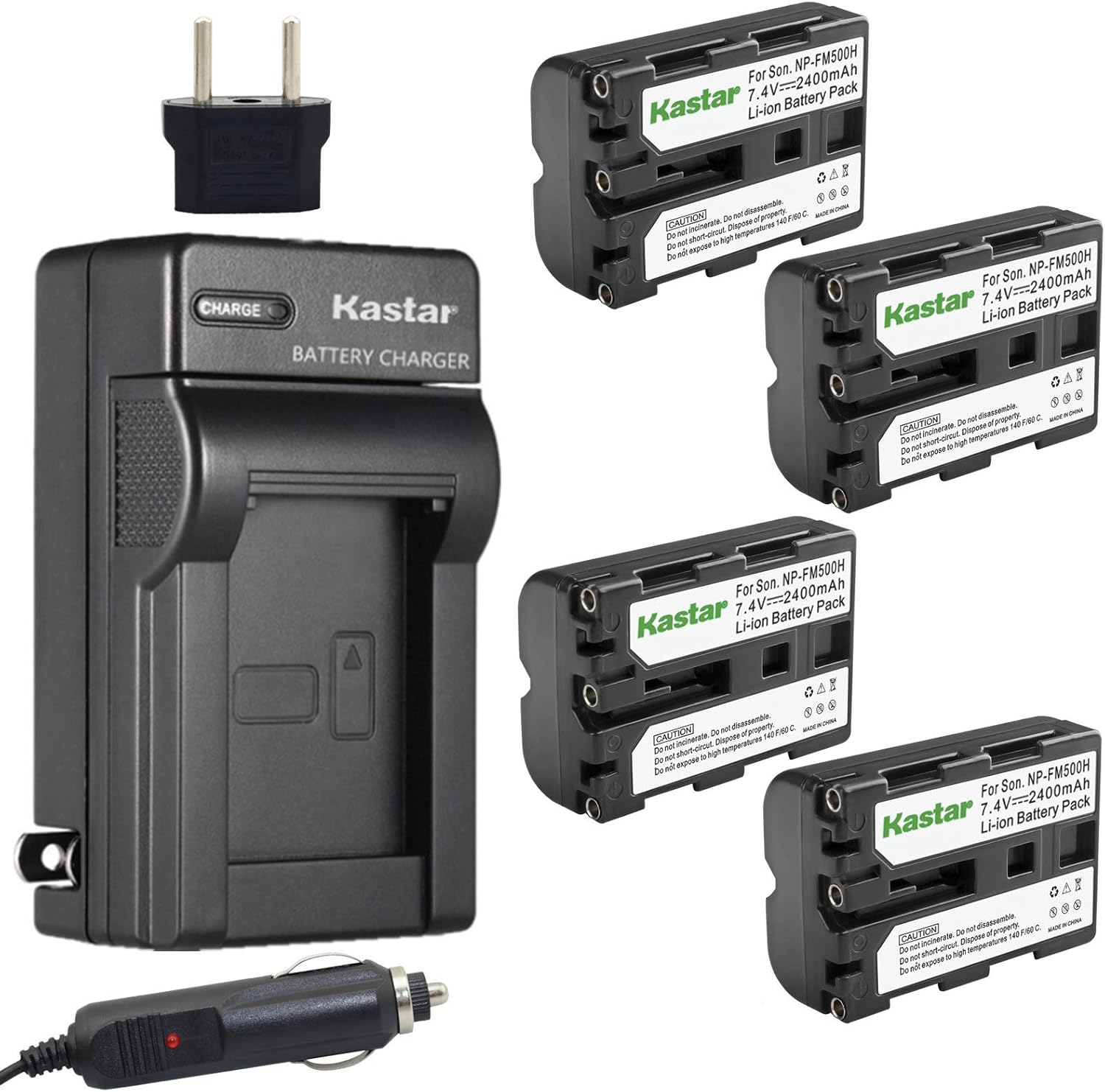 Kastar NP-FM500H Battery and Charger Kit for Sony Cameras