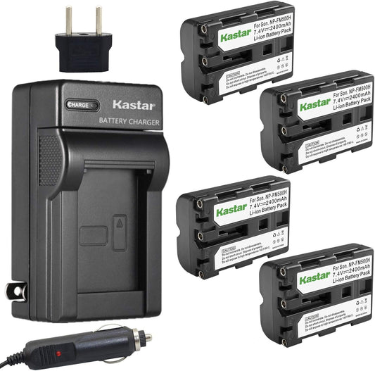 Kastar NP-FM500H Battery and Charger Kit for Sony Cameras