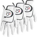 Finger Ten Mens Premium Cabretta Leather Golf Gloves Value 3 Pack