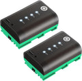 2 Pack LP-E6P 2600mAh Replacement Battery with USB-C - Direct Charge