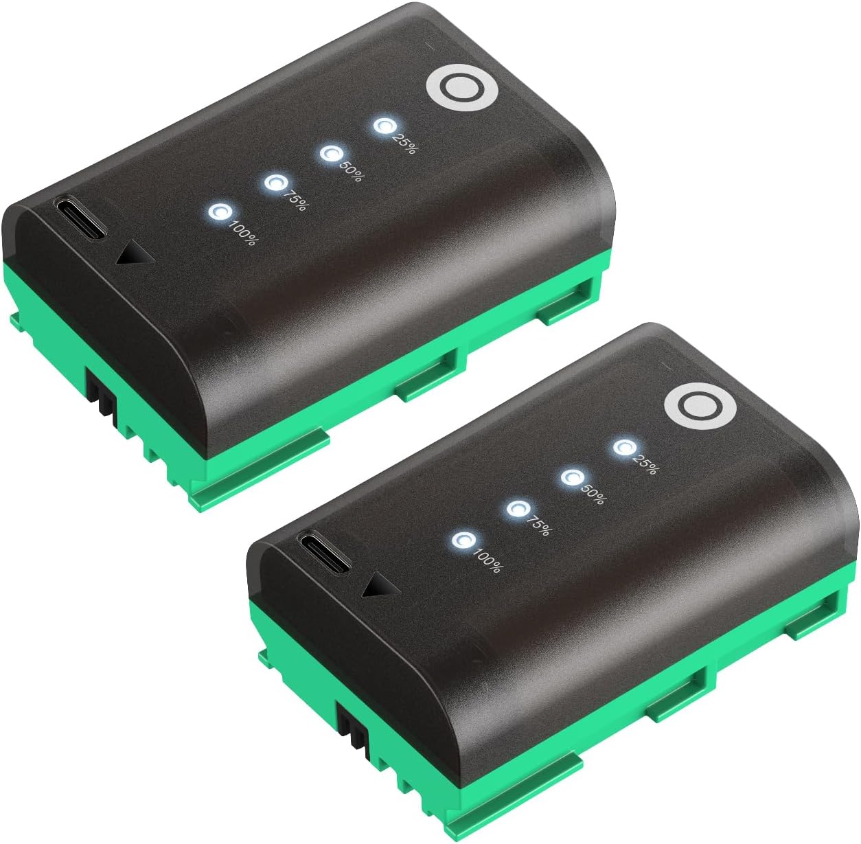 2600mAh LP-E6P Replacement Battery for Canon Cameras - 2 Pack