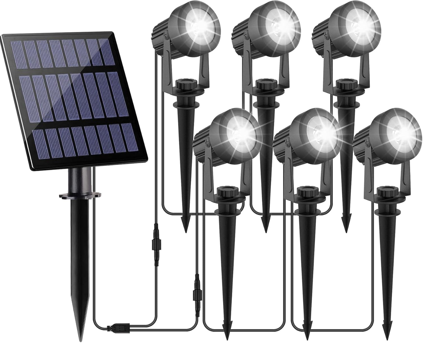 CREPOW Solar Spot Lights Outdoor for Garden and Pathways