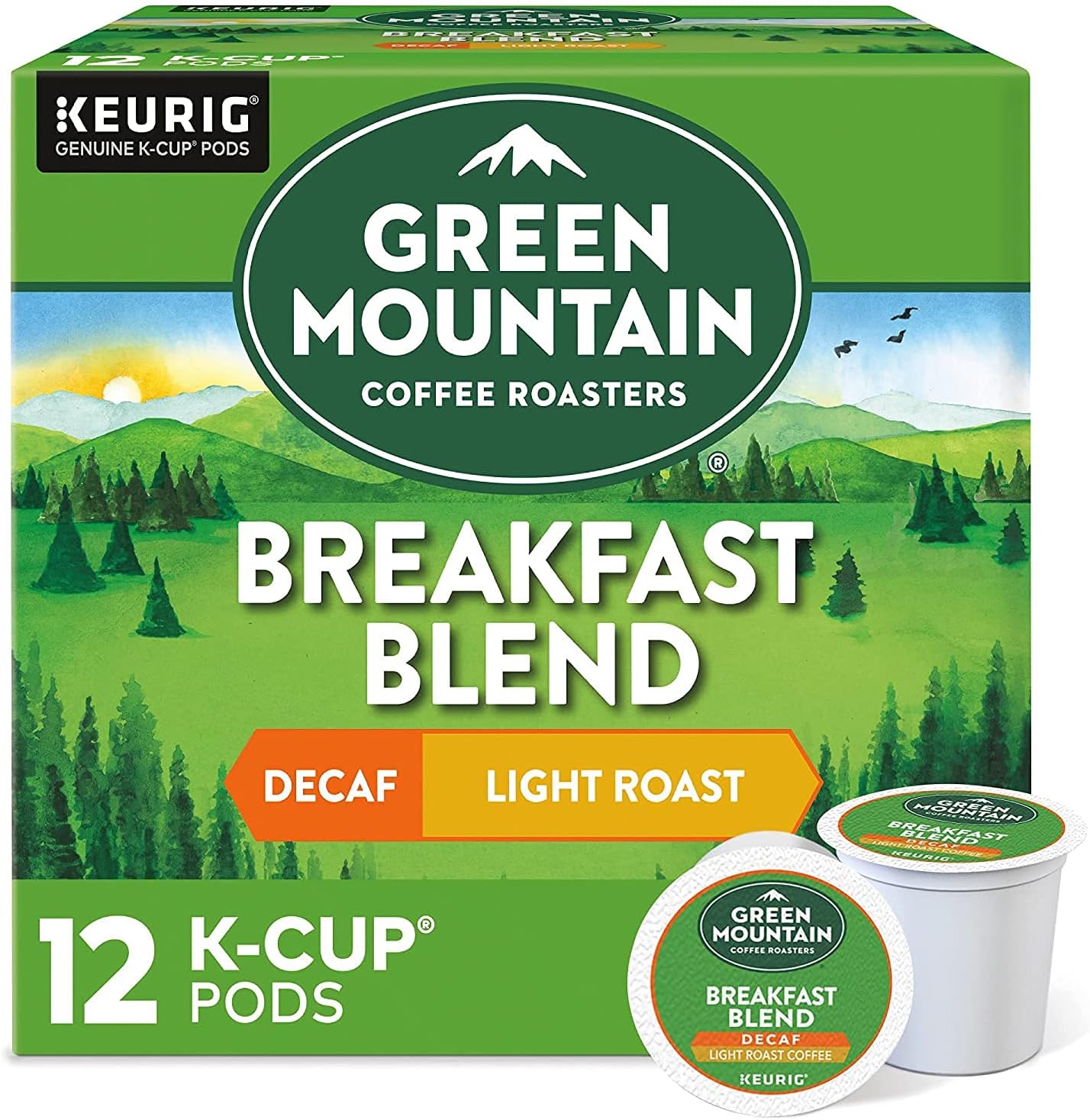 6-Pack Green Mountain Decaf K-Cups - Wake up with Flavor!