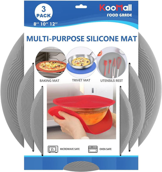 KooMall Multipurpose Silicone Mat - Heat Resistant Kitchen Essential