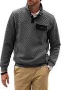 Versatile Men's Quilted Sweatshirt by JMIERR for Outdoor Fun