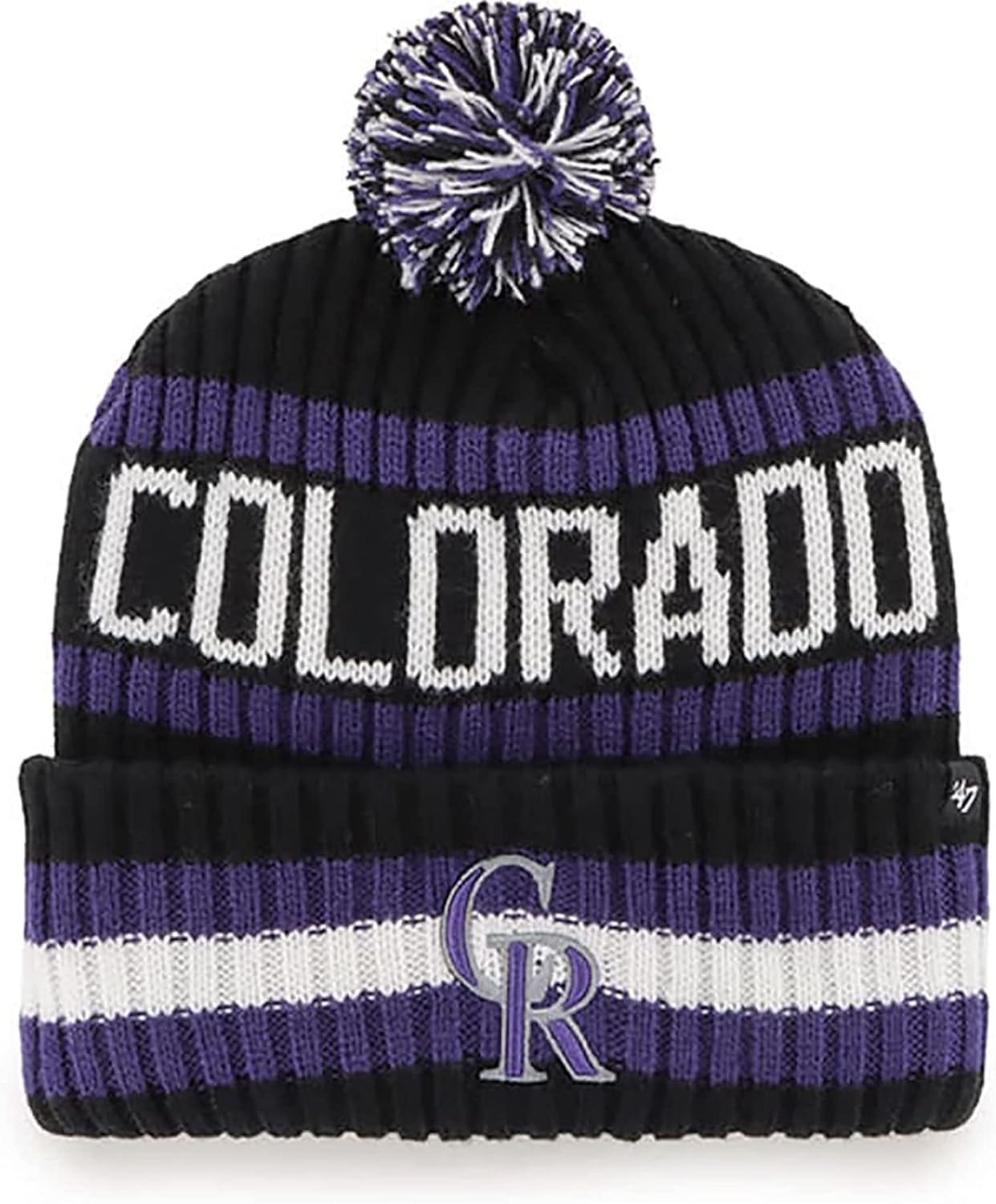 MLB Colorado Rockies Bering Cuffed Knit Pom Beanie Hat Review