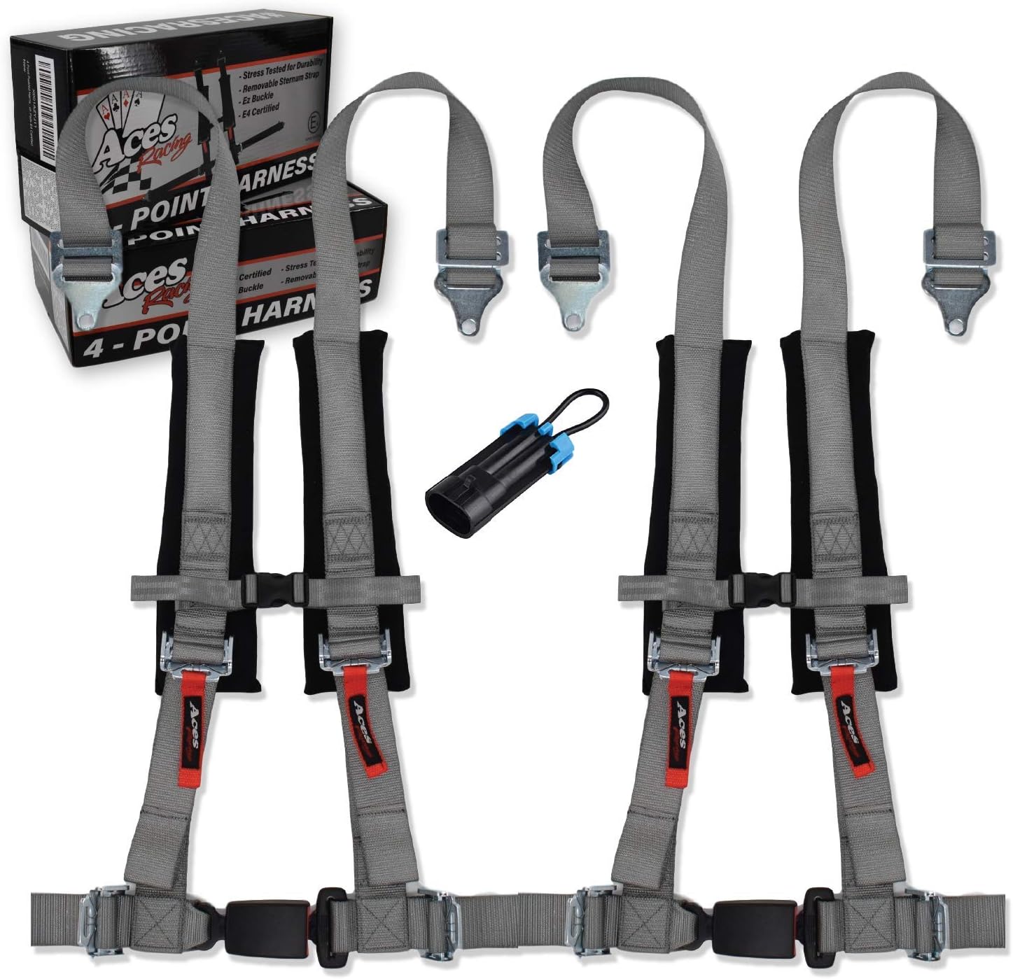 AAAA Aces Racing Harness Pair for Polaris RZR with Bypass Plug