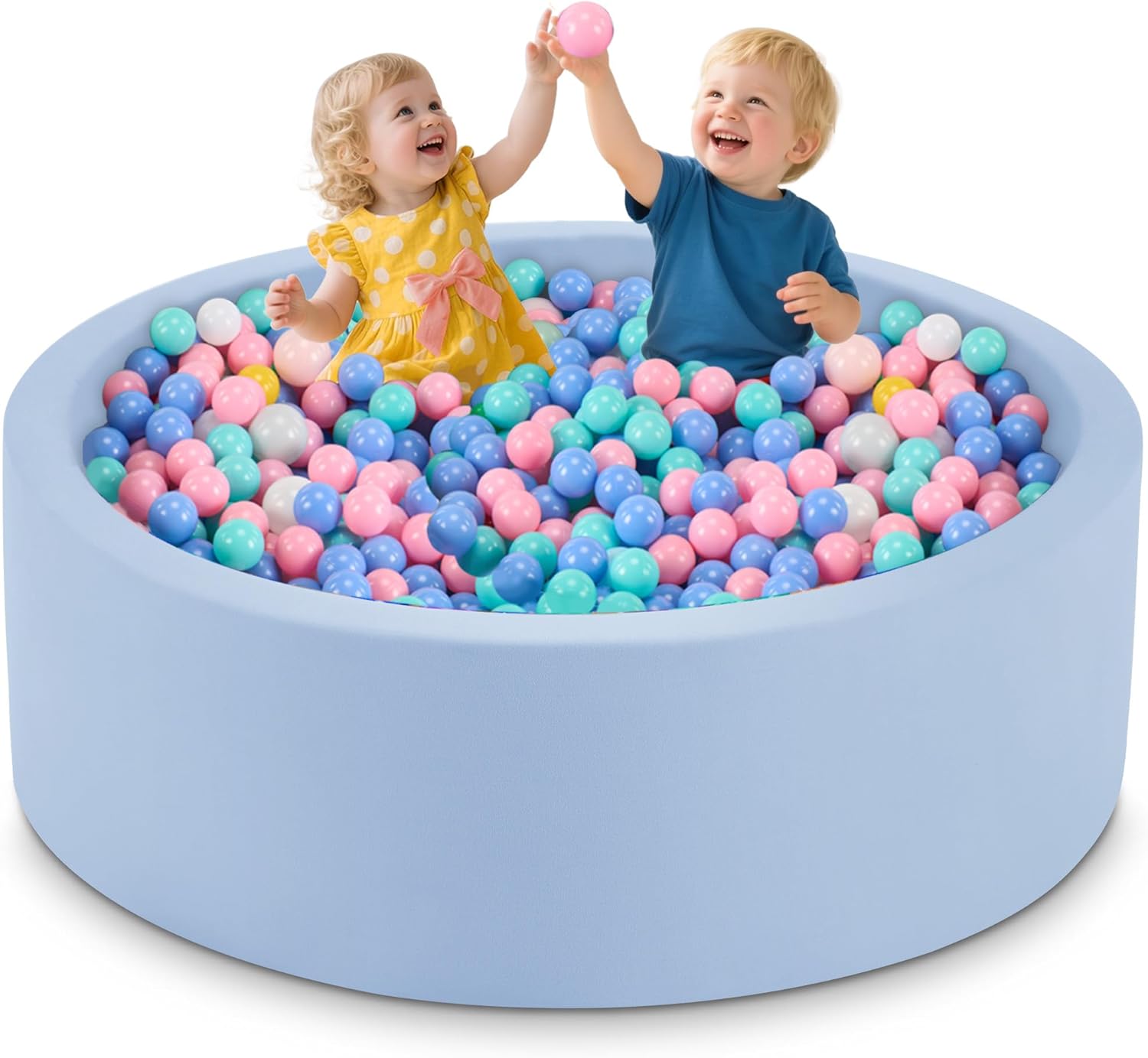 47.2in x 15.7in Foam Ball Pit for Toddlers - Ideal Play Space