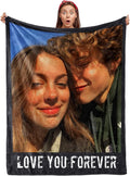 Custom Couple Photo Blanket Personalized Flannel Throw - Soft Memory