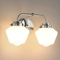 Bathroom Vanity Light Fixtures 2-Light Brushed Nickel - Soft Frosted