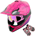 Youth Motocross Helmet Bundle Size M - DOT Approved Kids Set
