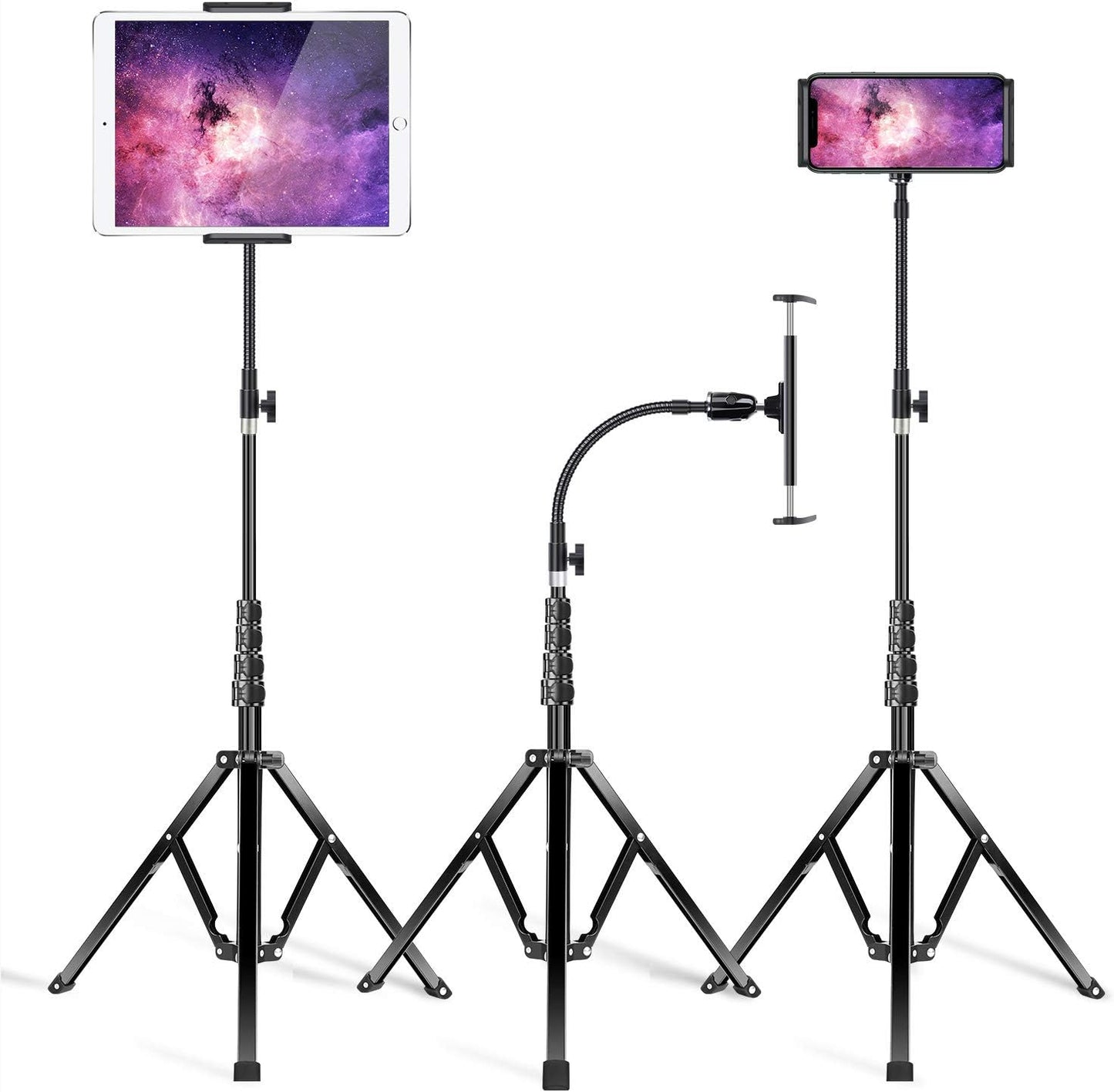 elitehood Metal iPad Tripod Stand for Tablets and Cell Phones