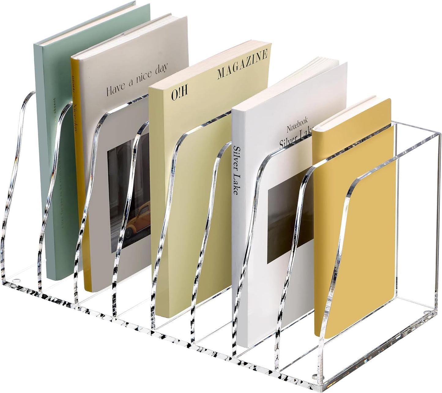 SANRUI Clear Desk File Organizer - 8 Compartments!