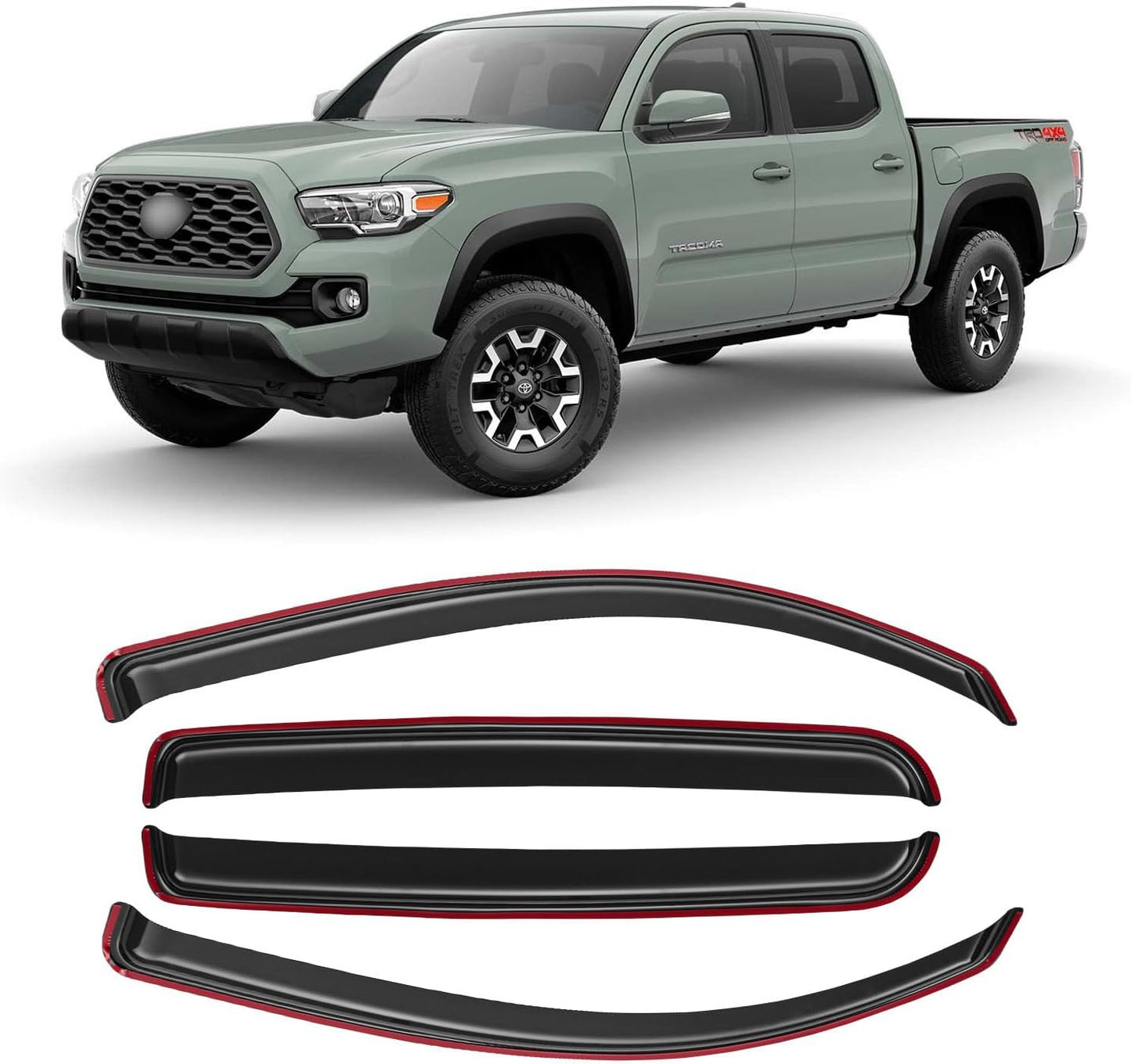 AWVRG in-Channel Window Rain Guards for Tacoma 2016-2023