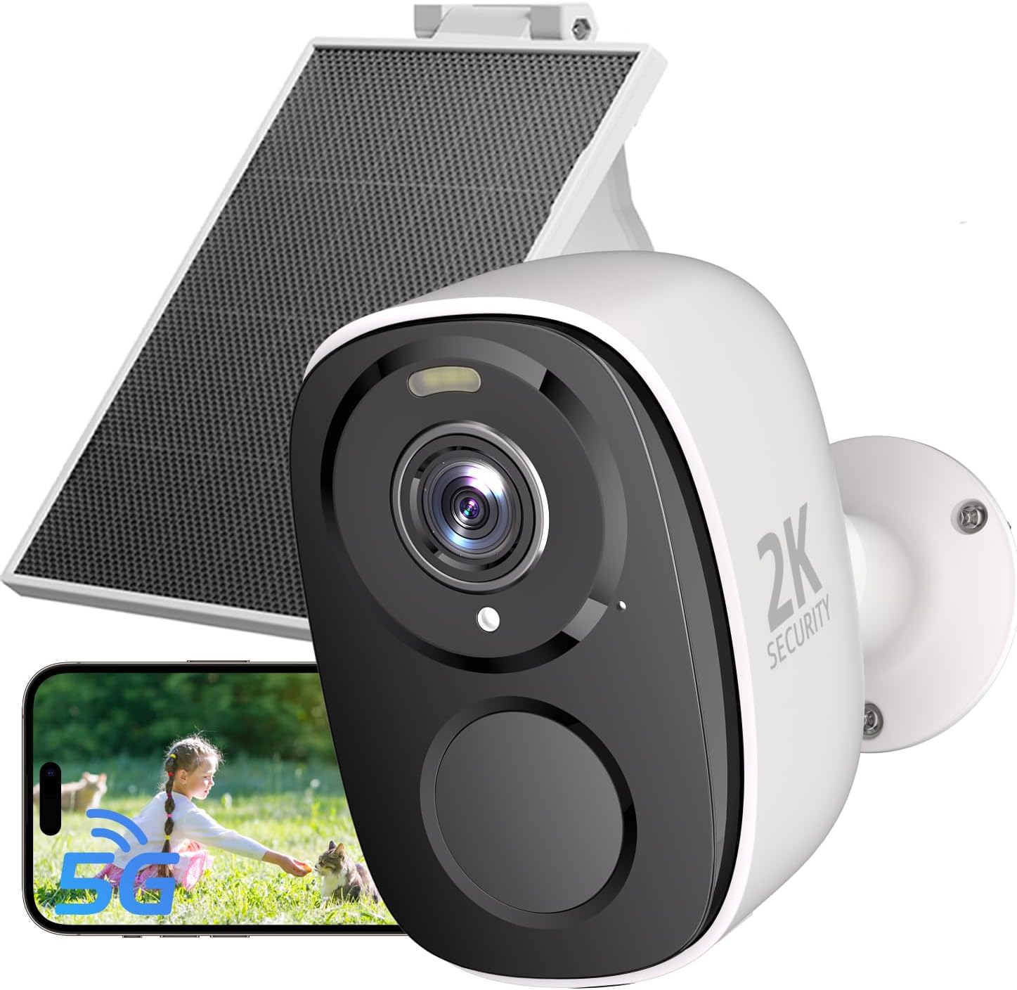 2.4&5GHz WiFi Solar Security Cameras Wireless Outdoor System