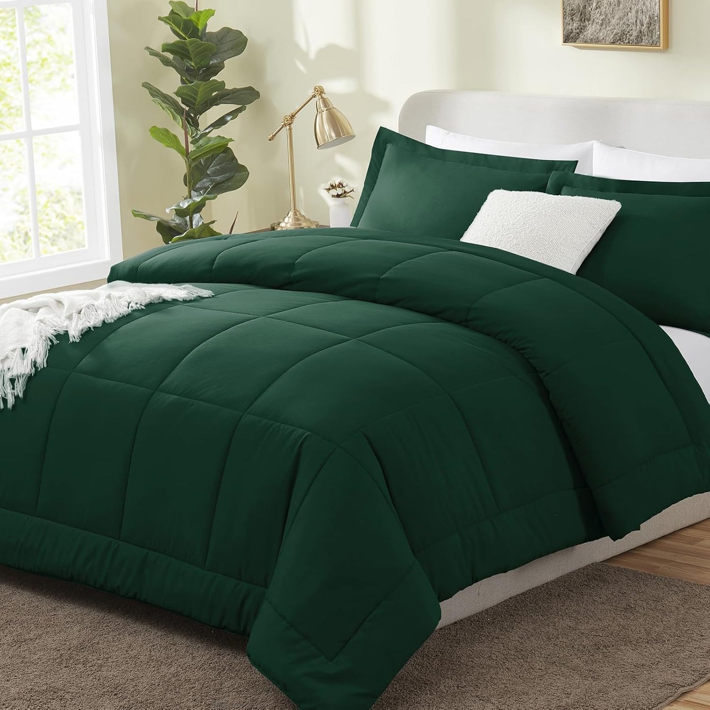 CozyLux Queen Size Comforter Set - Soft Lightweight Bedding