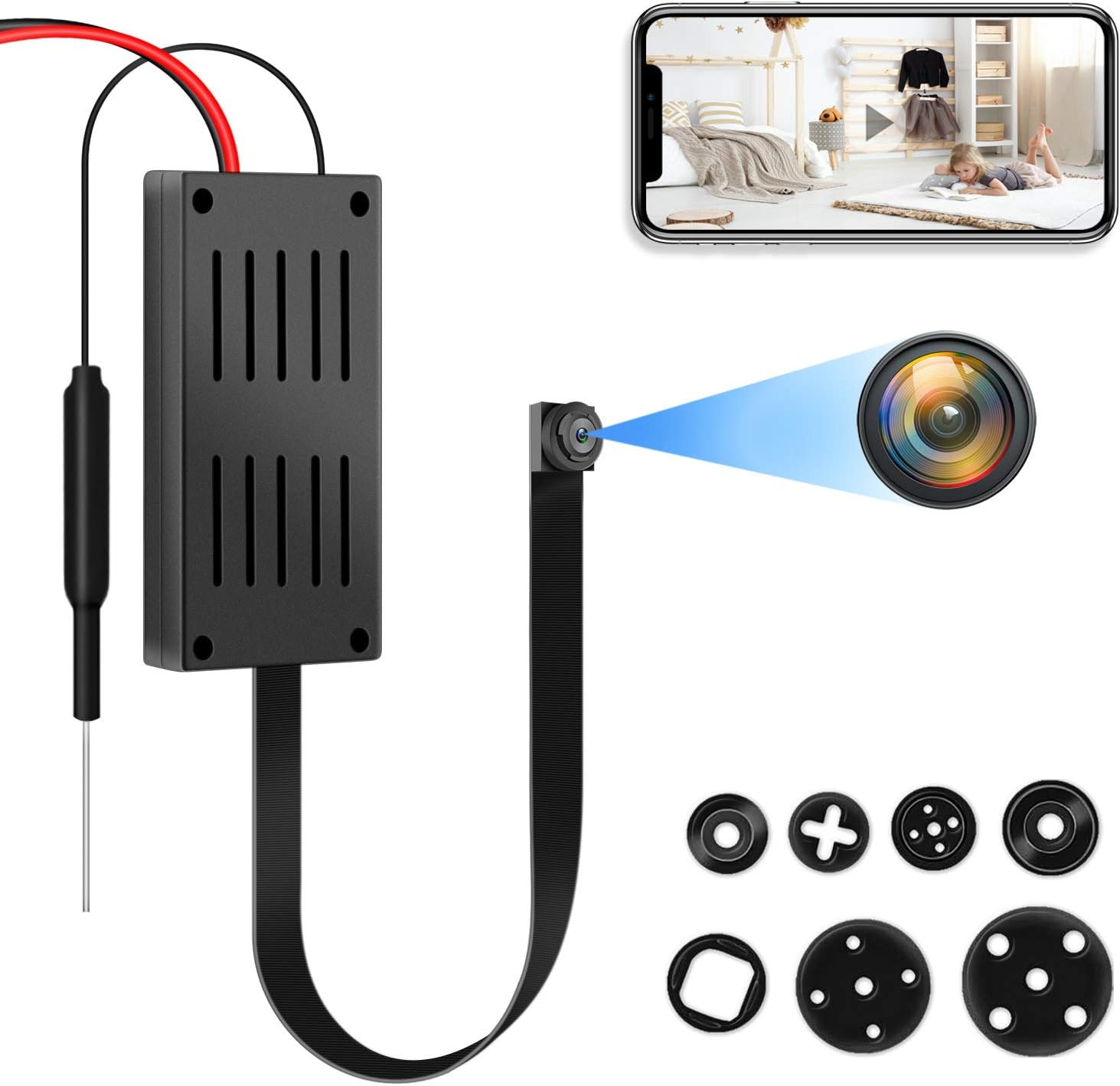 ESROVER Mini Camera HD 1080P No Audio