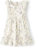 Gymboree Girls' and Toddler Short Sleeve Tiered Dresses - Floral