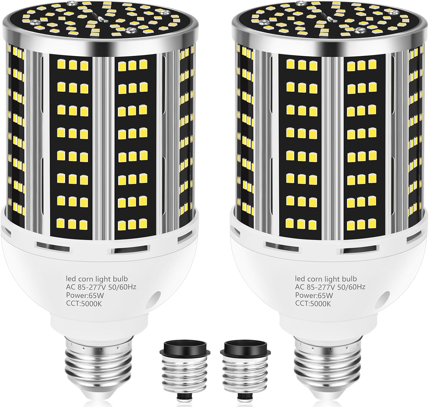 65W LED Corn Light Bulb 2 Pack for Bright Indoor and Outdoor Use