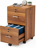 VINGLI 2-Drawer Rolling File Cabinet with Lock - Secure Mobile Filing