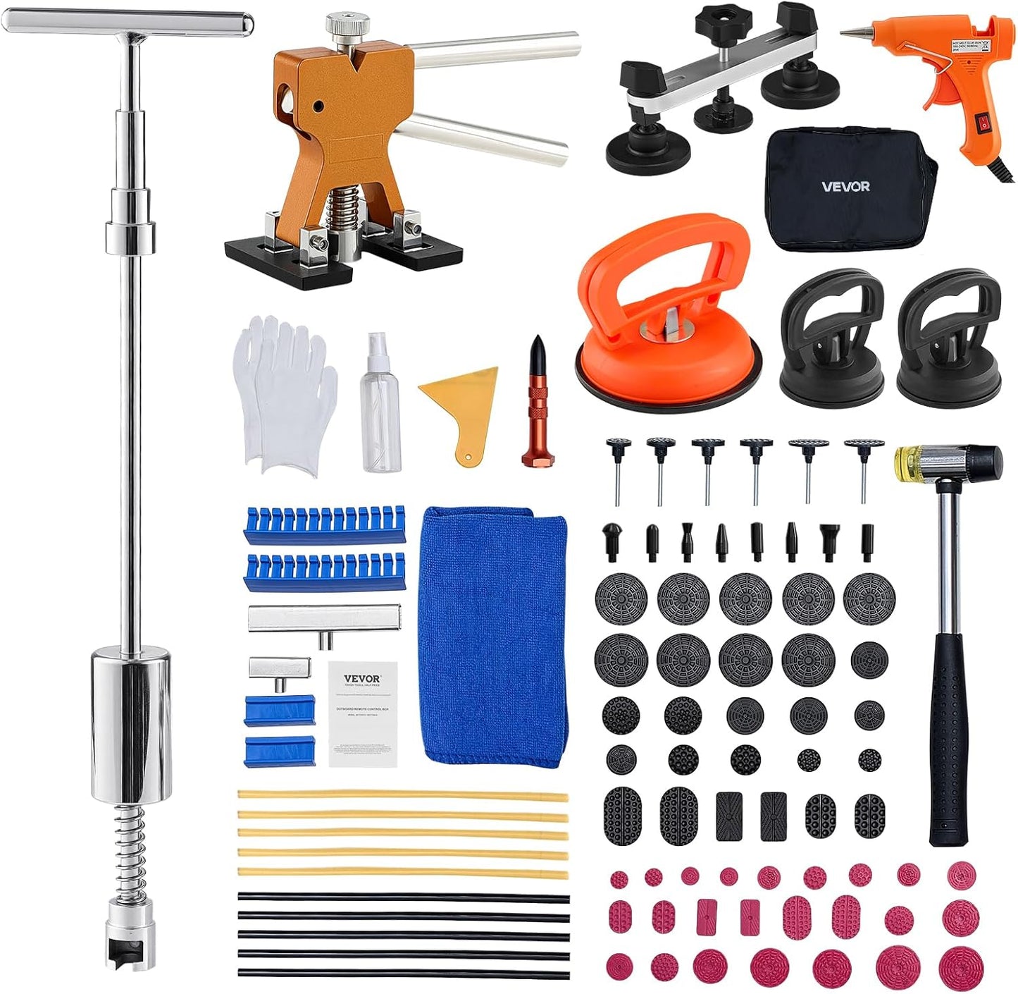VEVOR Dent Puller Kit: 100 PCS Paintless Dent Removal Tools