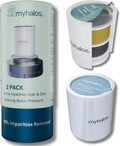MyHalos 2 Pack Fixed Hard Water Shower Filter Cartridges - Softer Skin