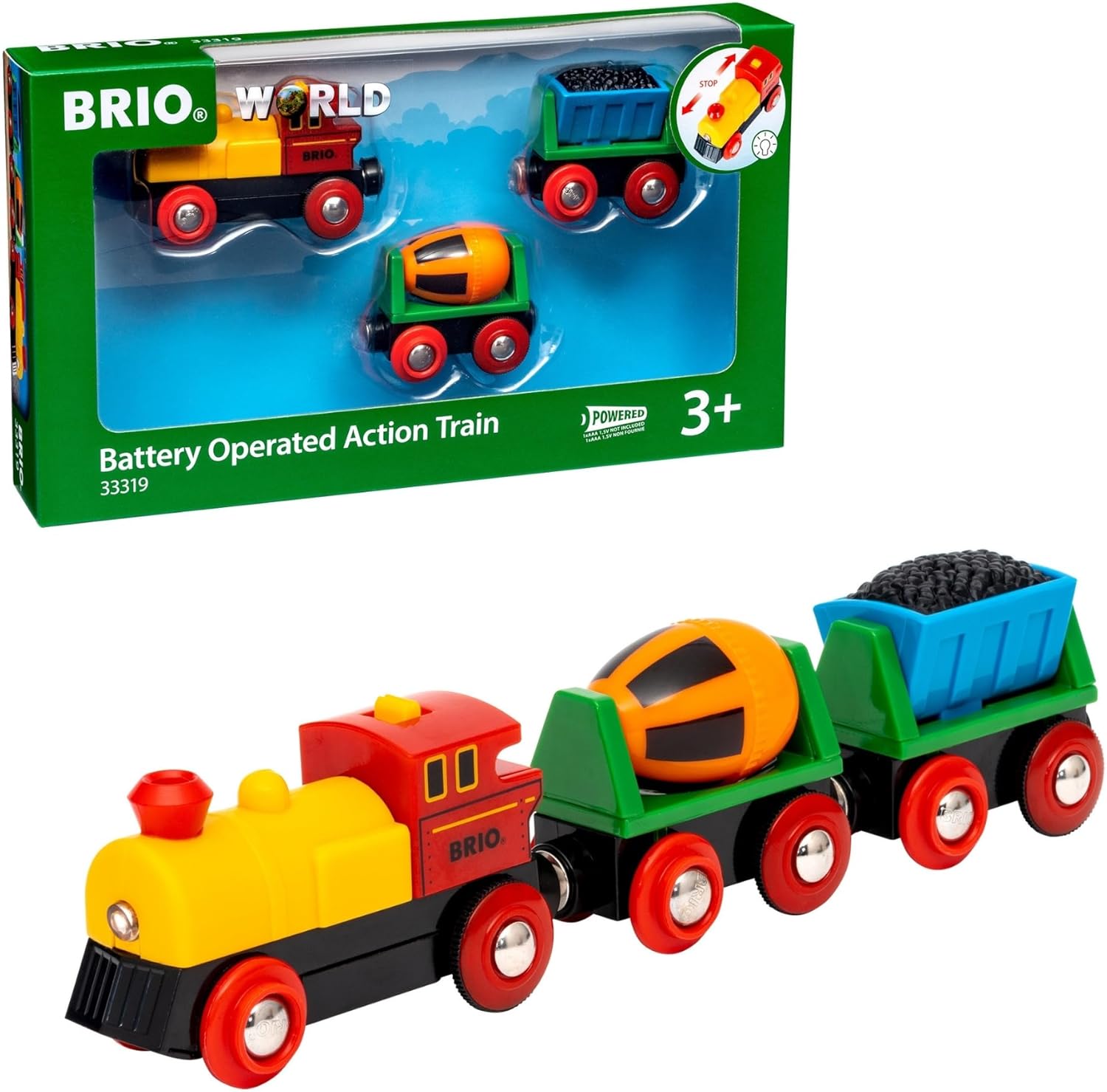 BRIO World Battery Operated Action Train for Kids Ages 3 & Up