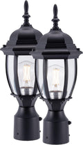 LIT-PaTH Dusk to Dawn Outdoor Post Lighting Fixture - Durable 2-Pack