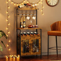 X-cosrack Bar Cabinet for Liquor and Glasses - Small Space Storage