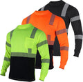VENDACE Safety T Shirts Reflective Hi Vis Long Sleeve Class 3 Home