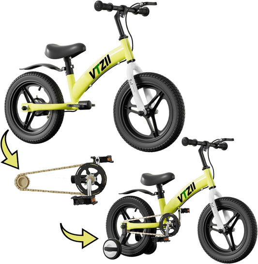 Balance Bike 2 in 1 with Pedals for Kids 2-7 Years Old